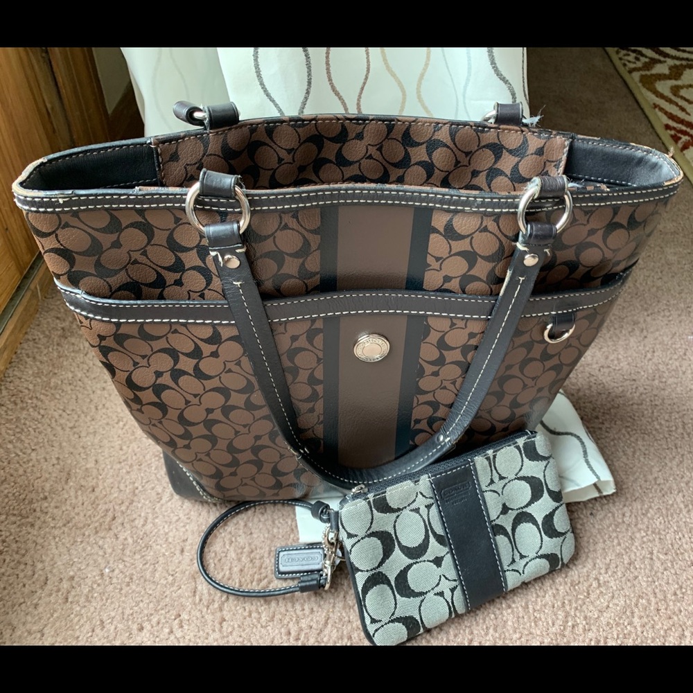 Coach bag and coin purse